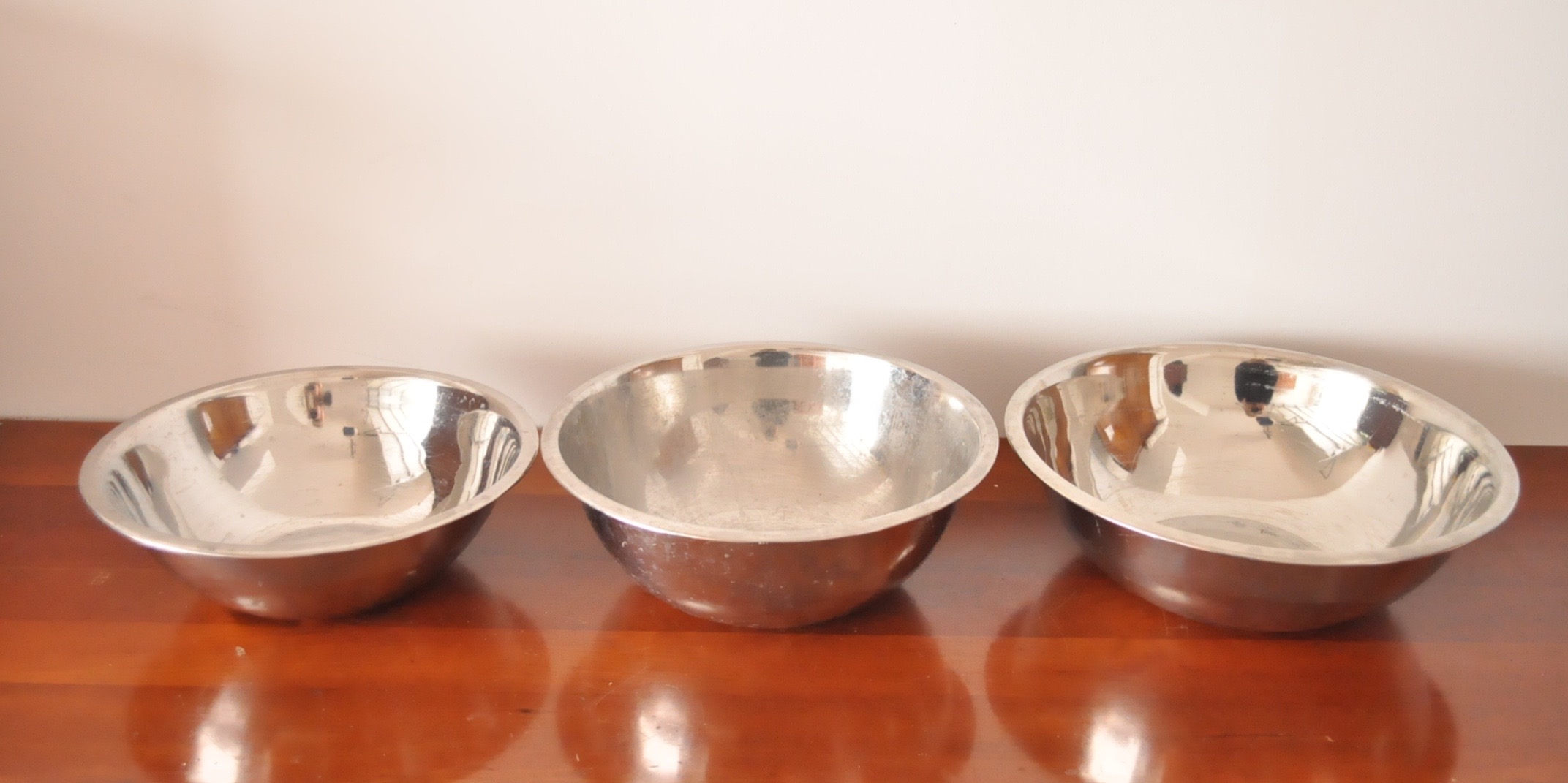 Pans with Lids, Mixing Bowls and Mixer