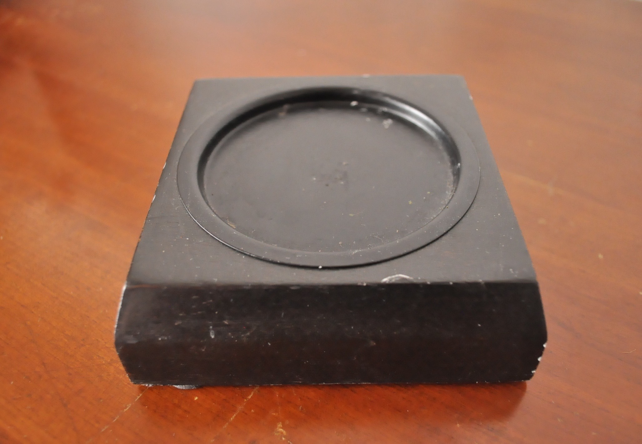 Black Shelves and Candle Decor