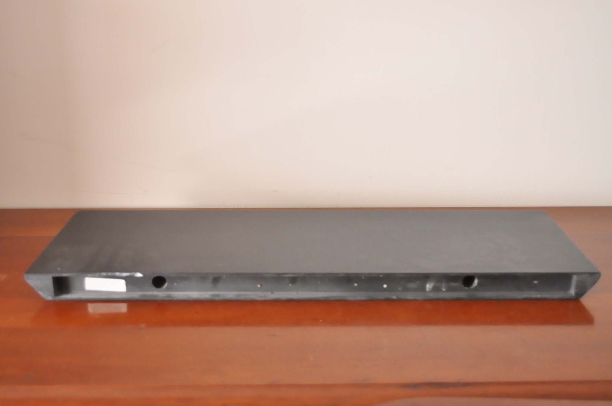 Black Shelves and Candle Decor