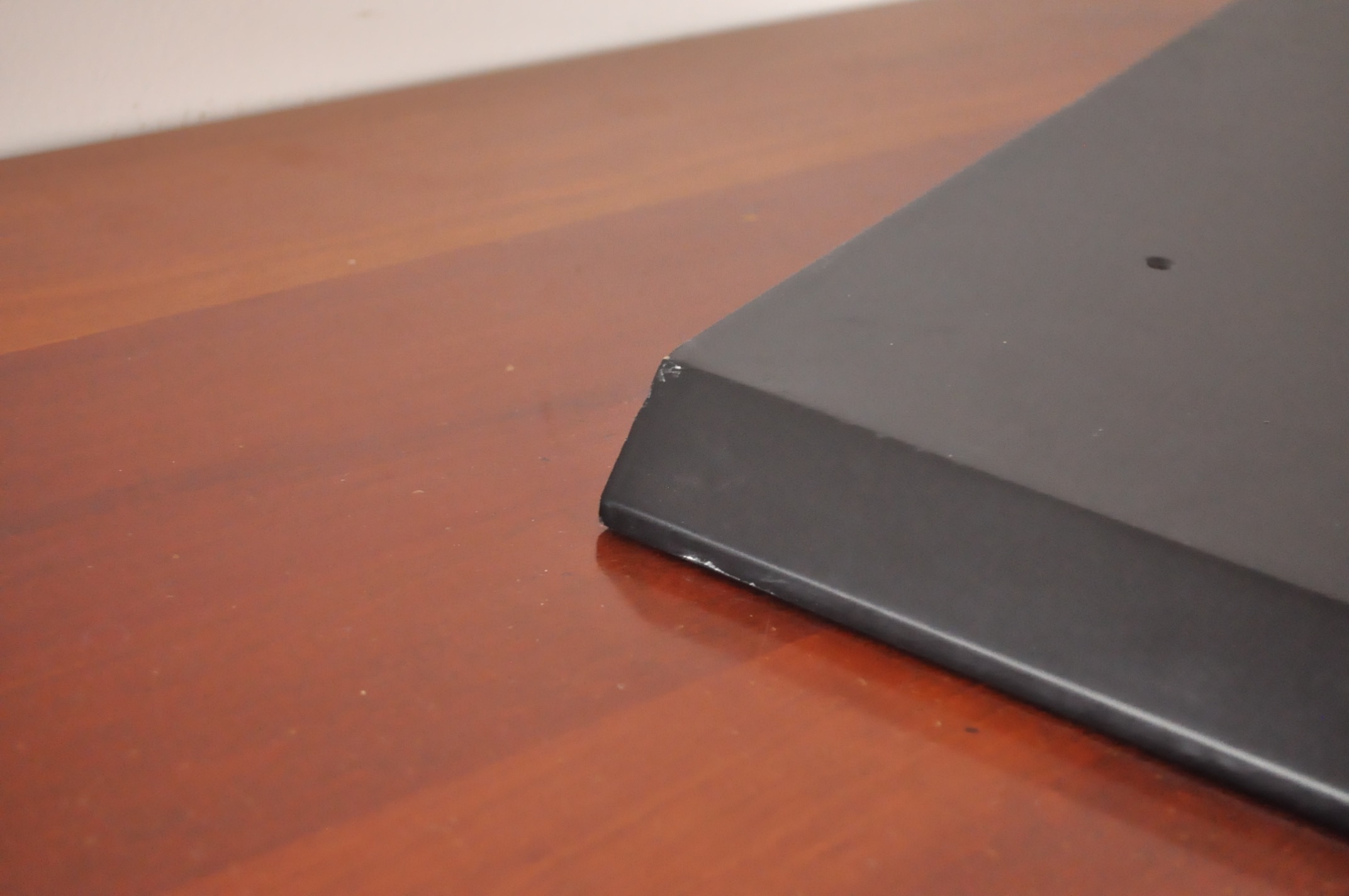 Black Shelves and Candle Decor