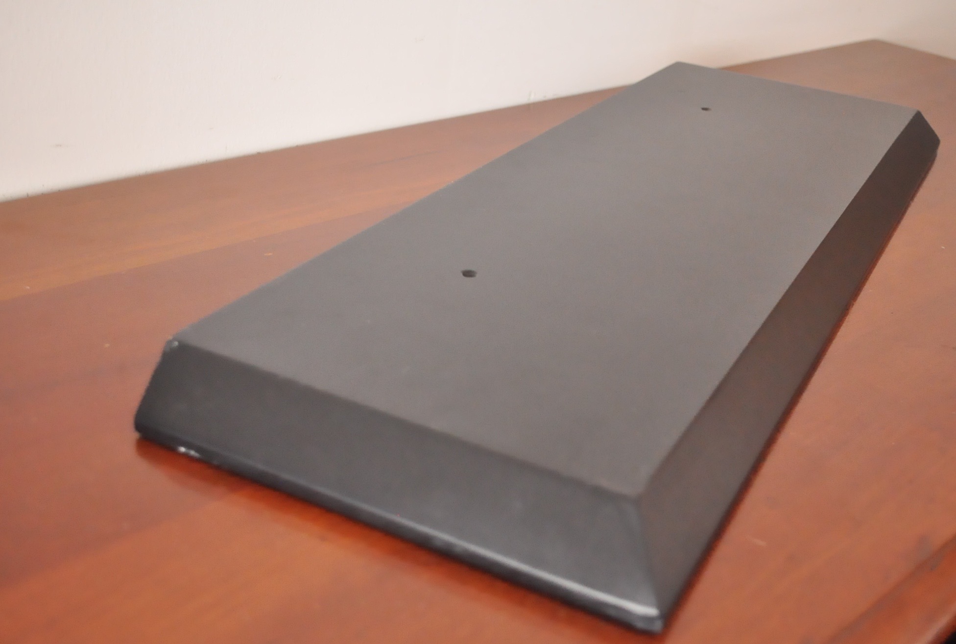 Black Shelves and Candle Decor