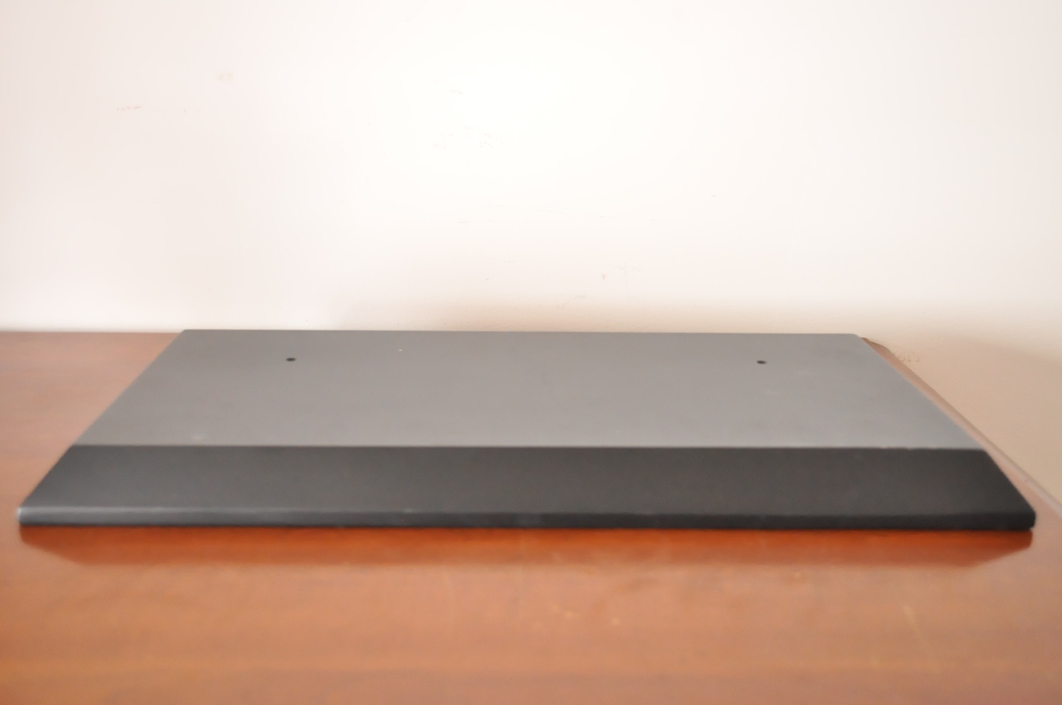 Black Shelves and Candle Decor