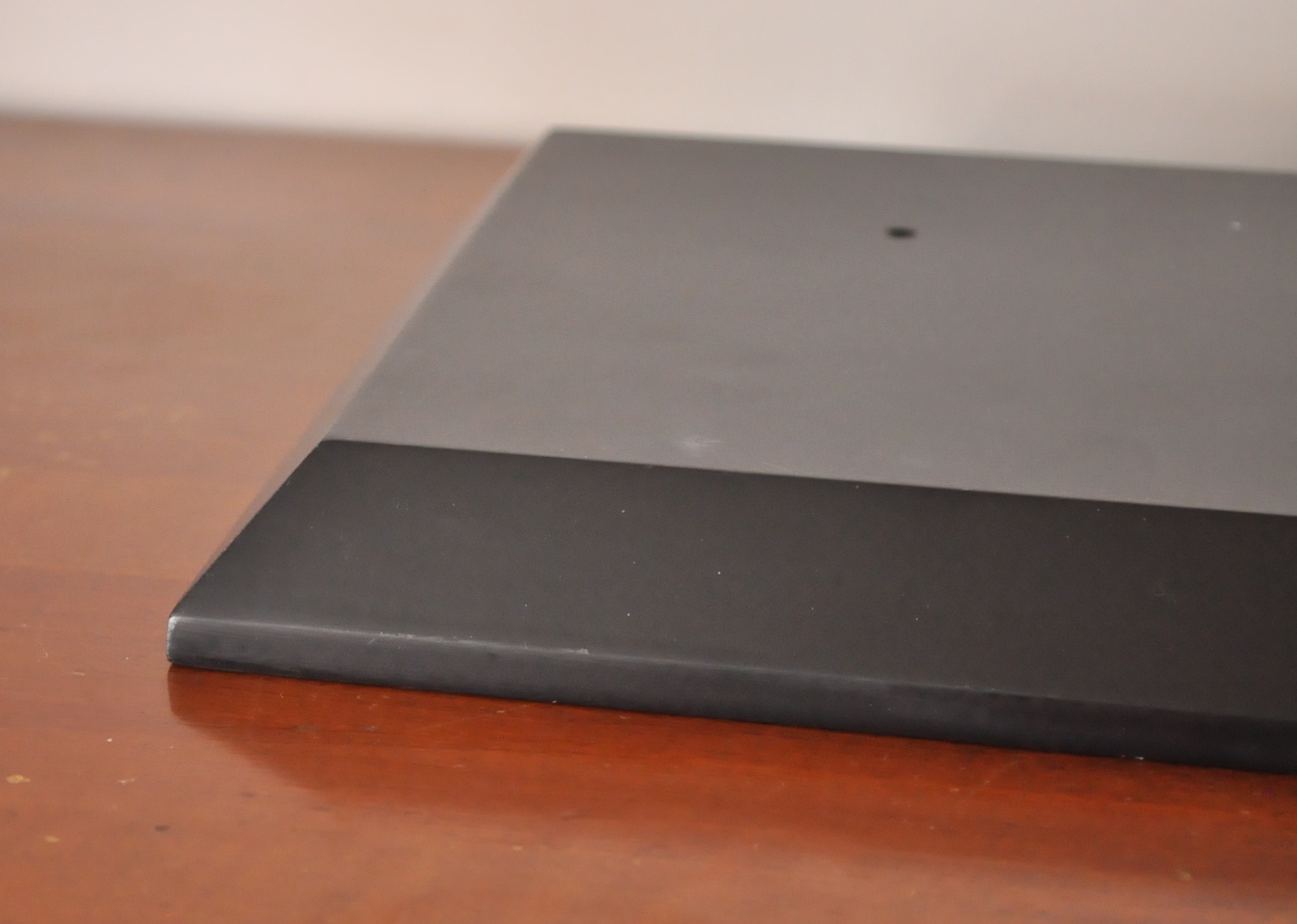 Black Shelves and Candle Decor