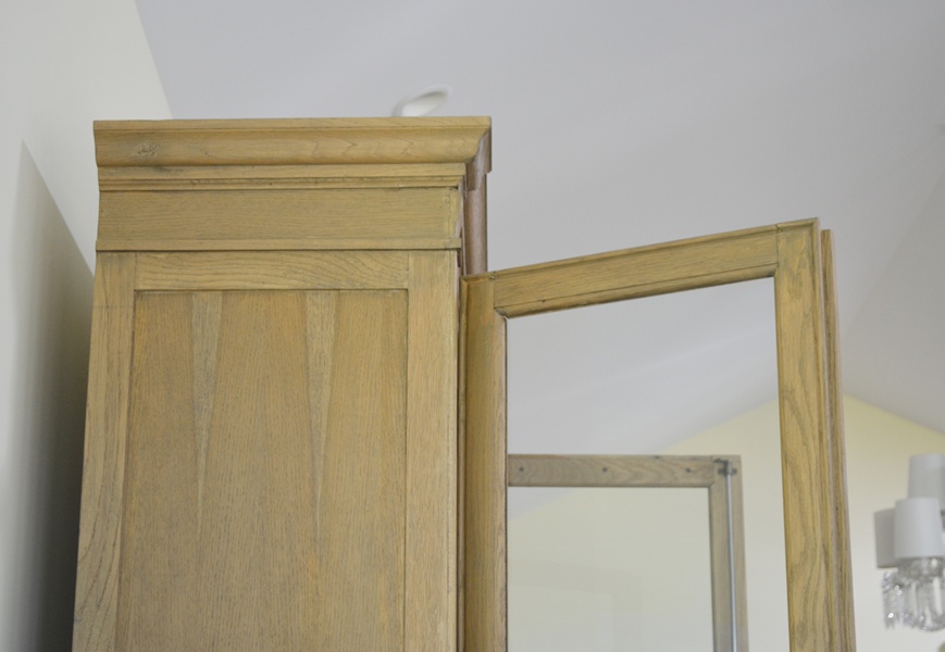 Arhaus "Athens" Natural Wood Display Cabinet