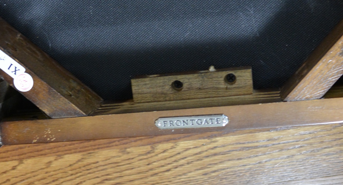 Four Frontgate Leather Bar Stools