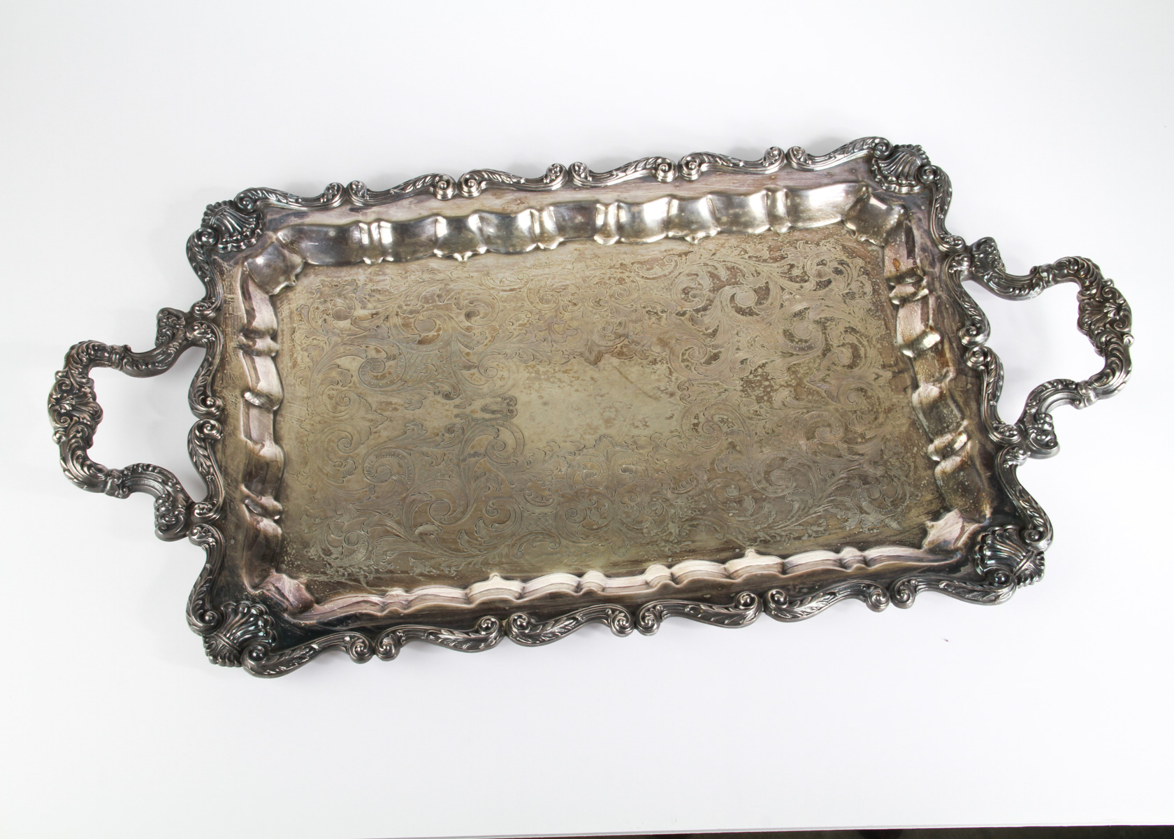 English Silver MFG Silverplate Serving Tray