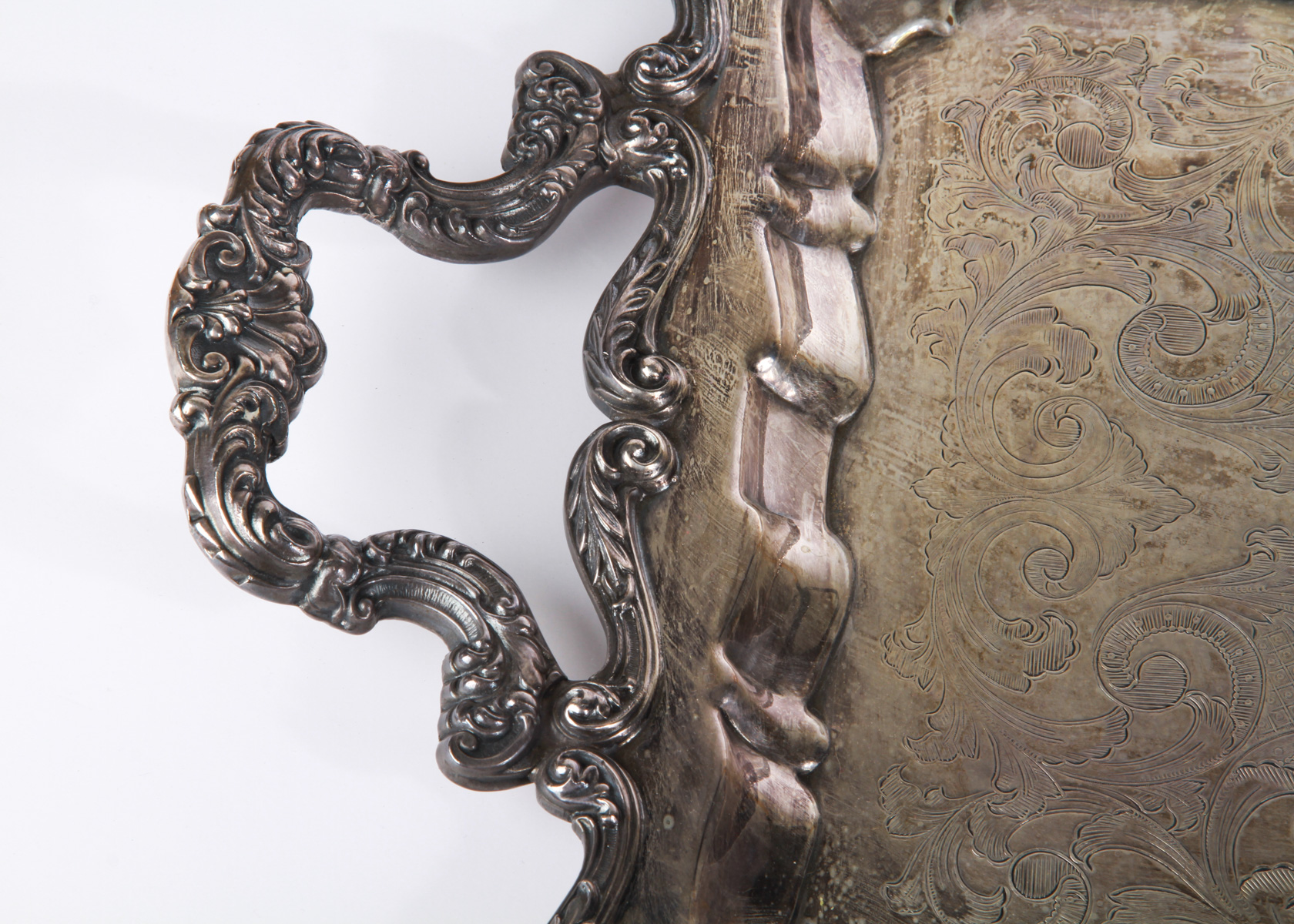 English Silver MFG Silverplate Serving Tray