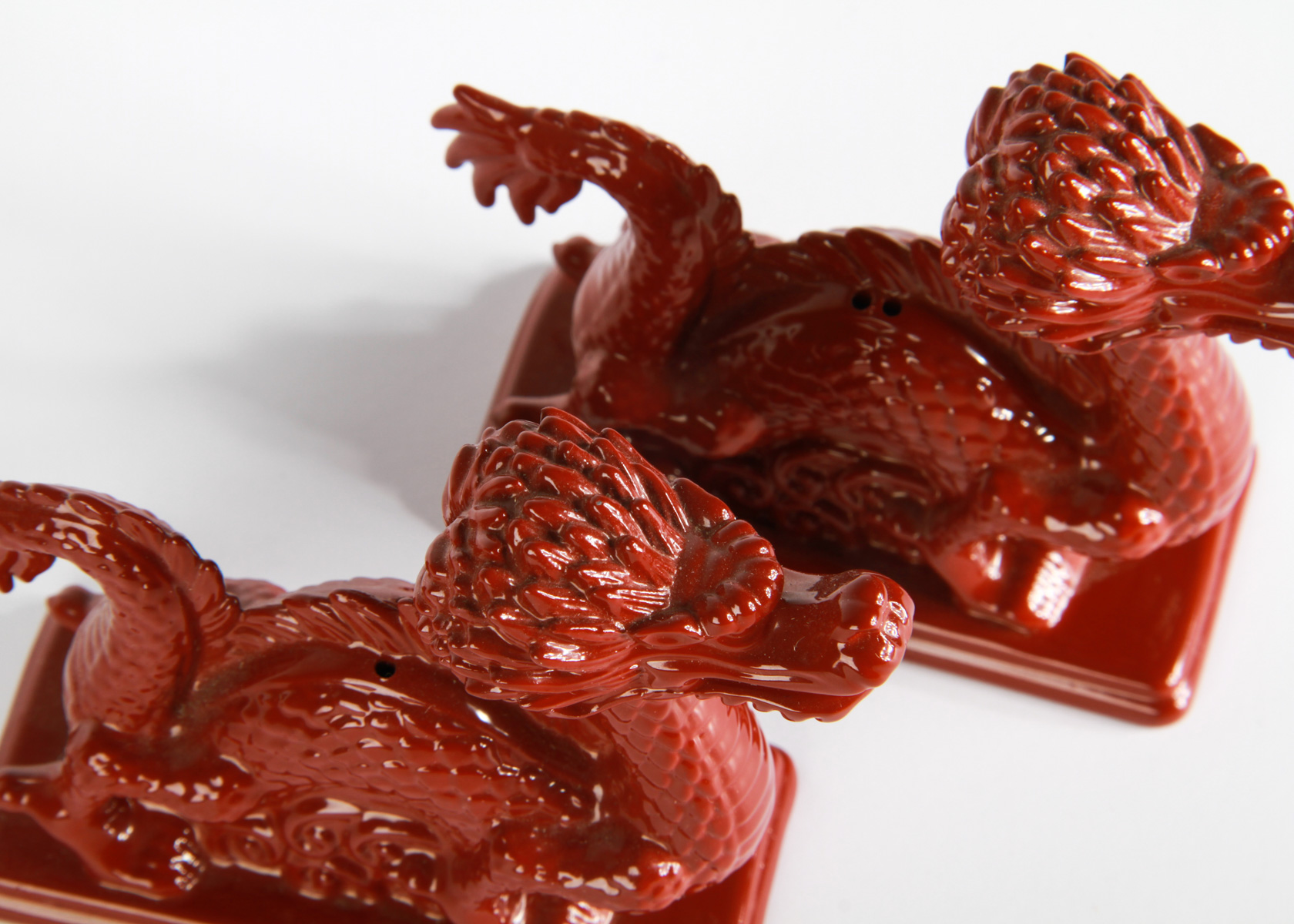 Set of Red Dragon Salt and Pepper Shakers