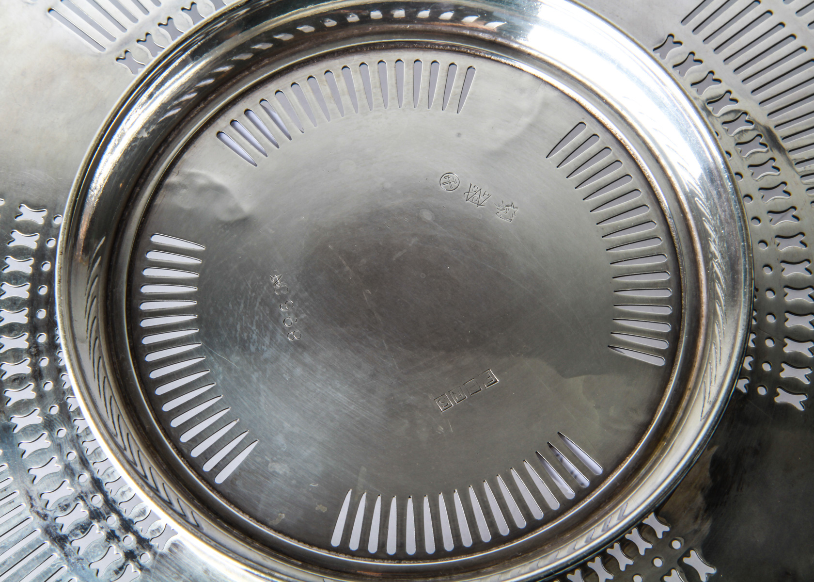 Engraved Silverplate Tray with Handles