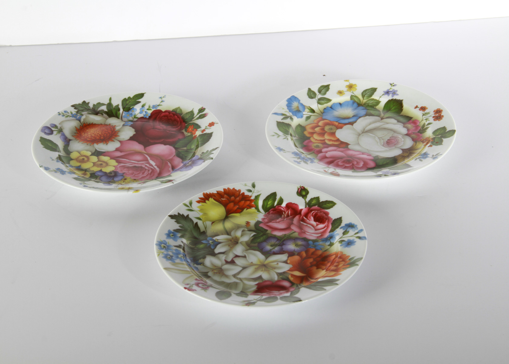 Limoges France "Romance" Floral Plates