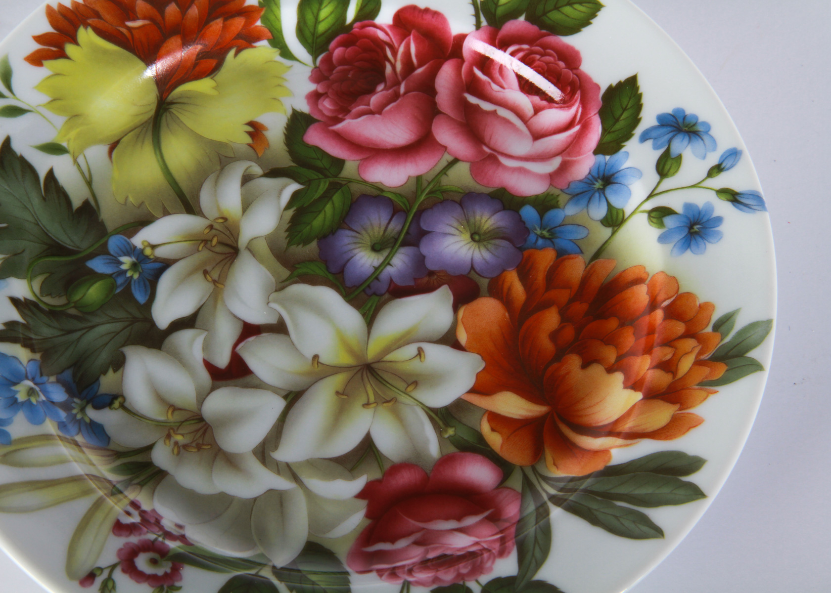 Limoges France "Romance" Floral Plates
