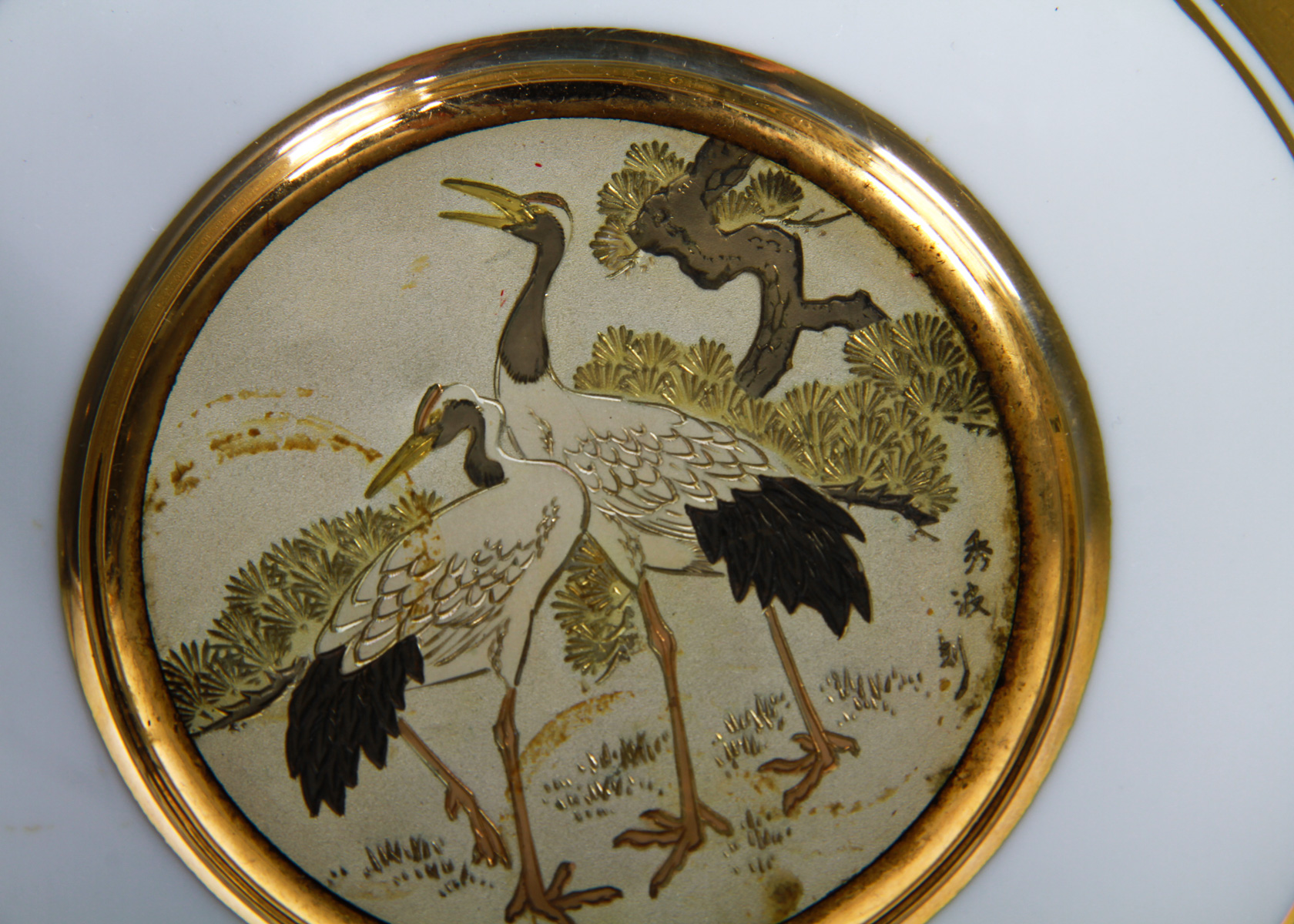 Japanese Floral Calendar Chokin Plate