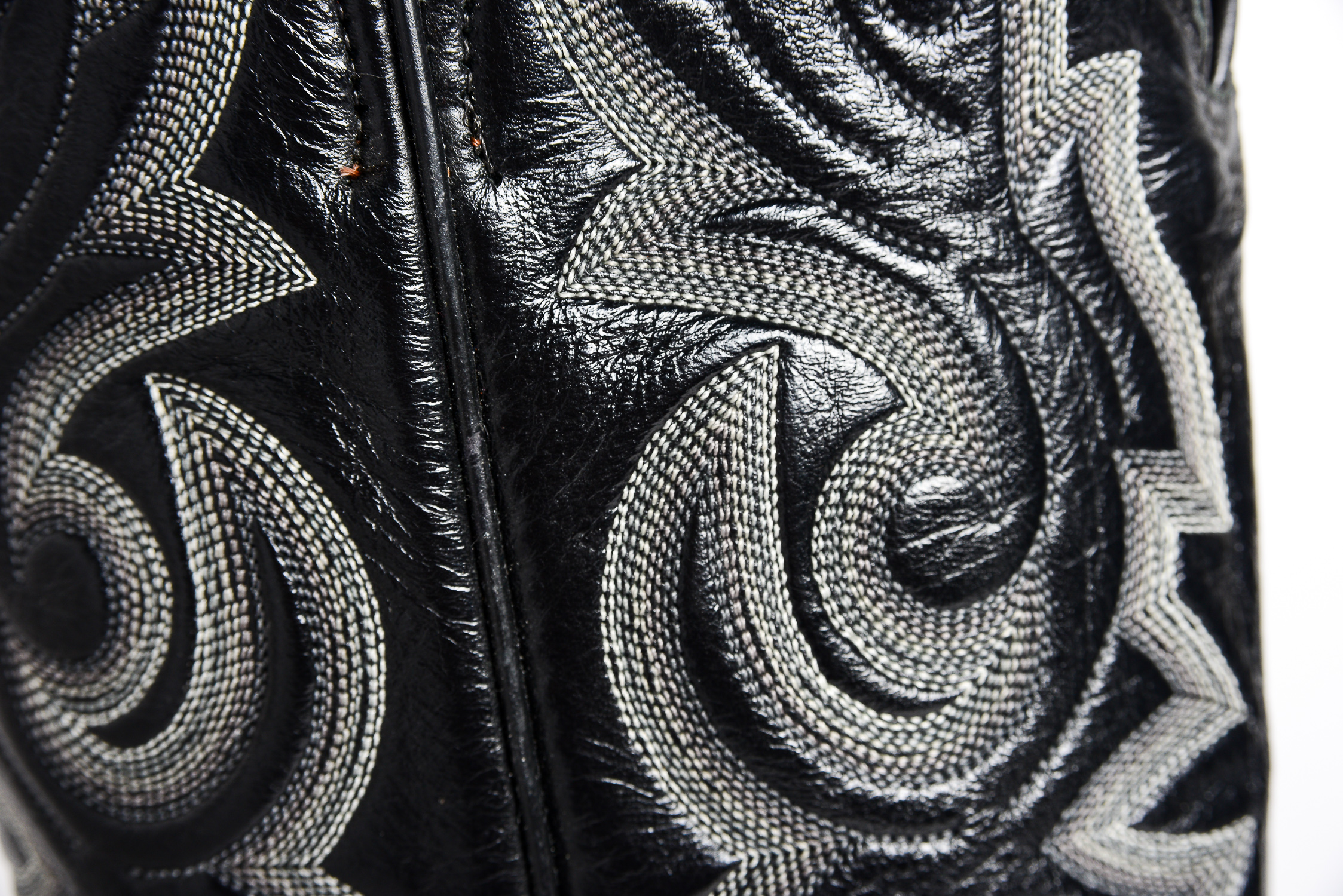 J. Chisholm Leather and Ostrich Cowboy Boots