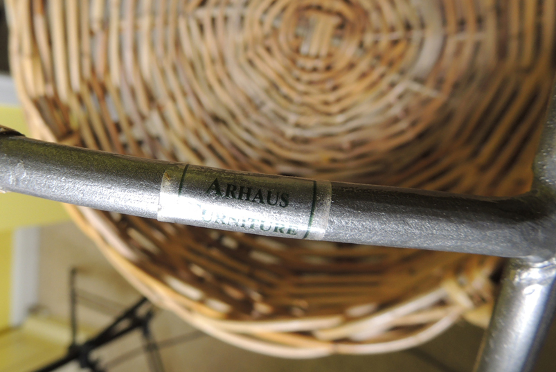 Arhaus Large Three Tier Wicker and Iron Basket System