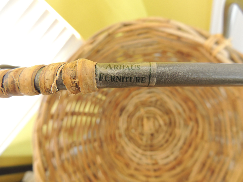 Arhaus Large Three Tier Wicker and Iron Basket System