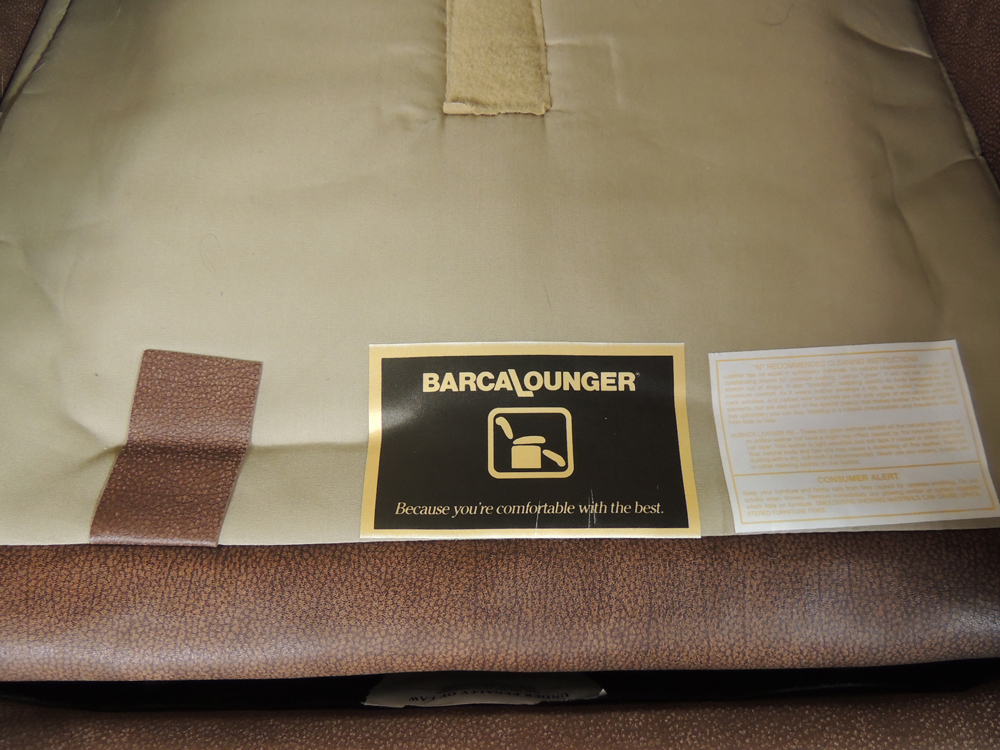 Brown Barcalounger Faux Leather Armchair Recliner