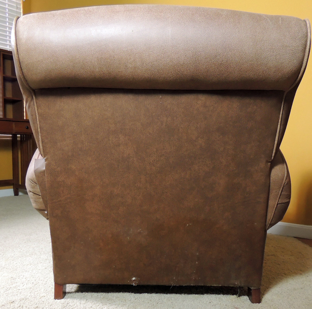Brown Barcalounger Faux Leather Armchair Recliner