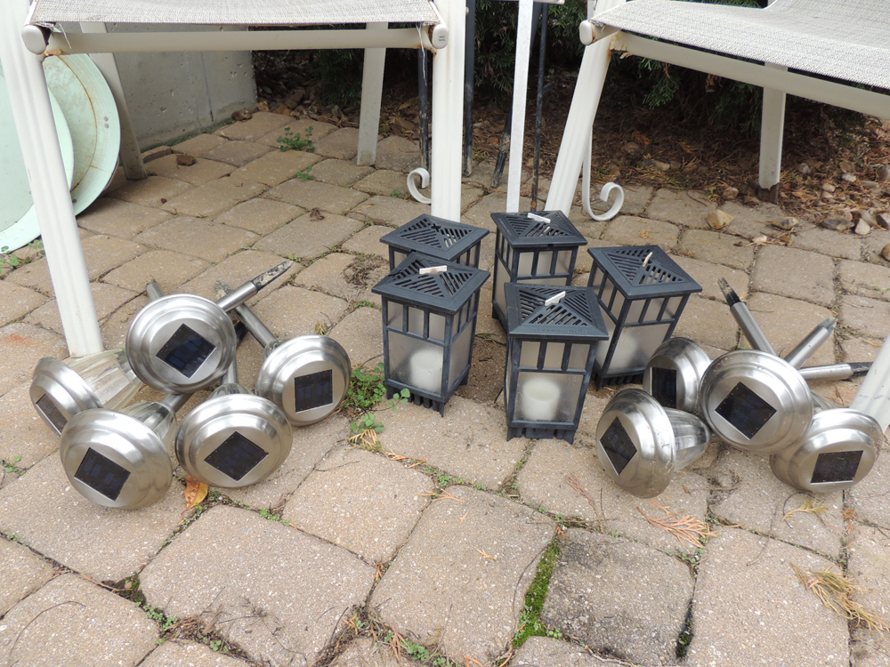 Two Matching Patio Chairs, Outdoor lighting and More