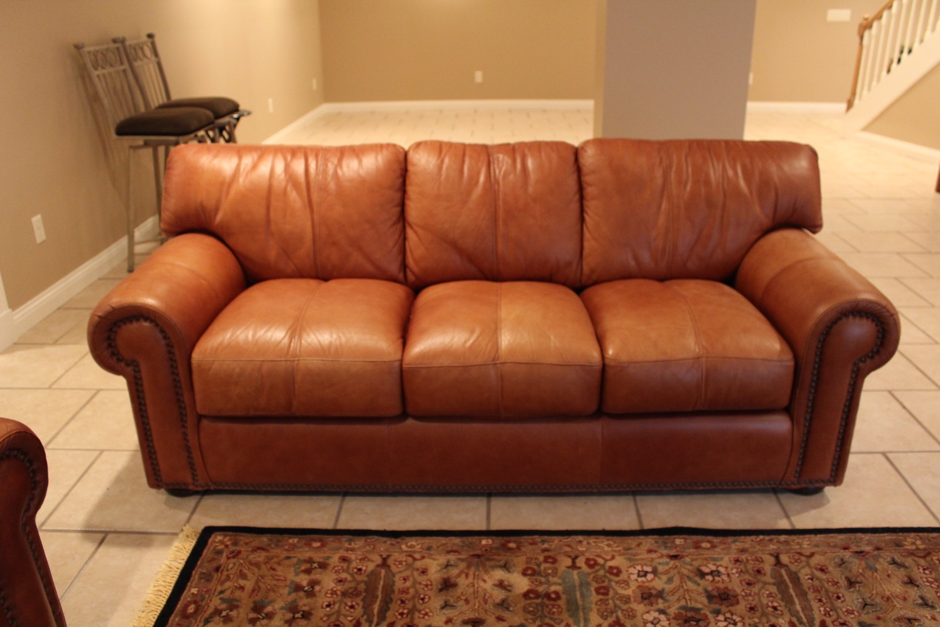 Elder Beerman Tufted Leather Sofa
