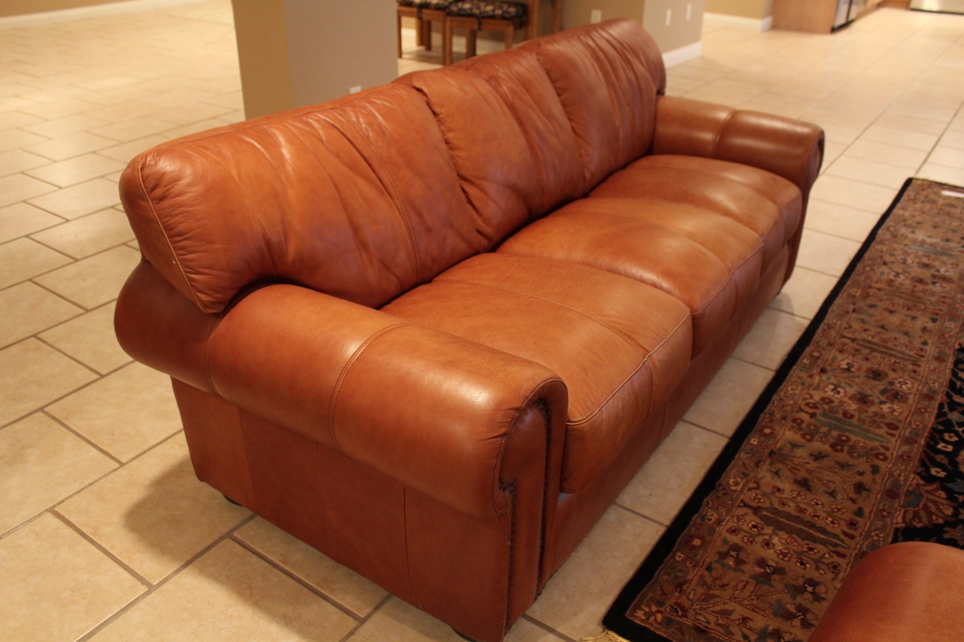 Elder Beerman Tufted Leather Sofa
