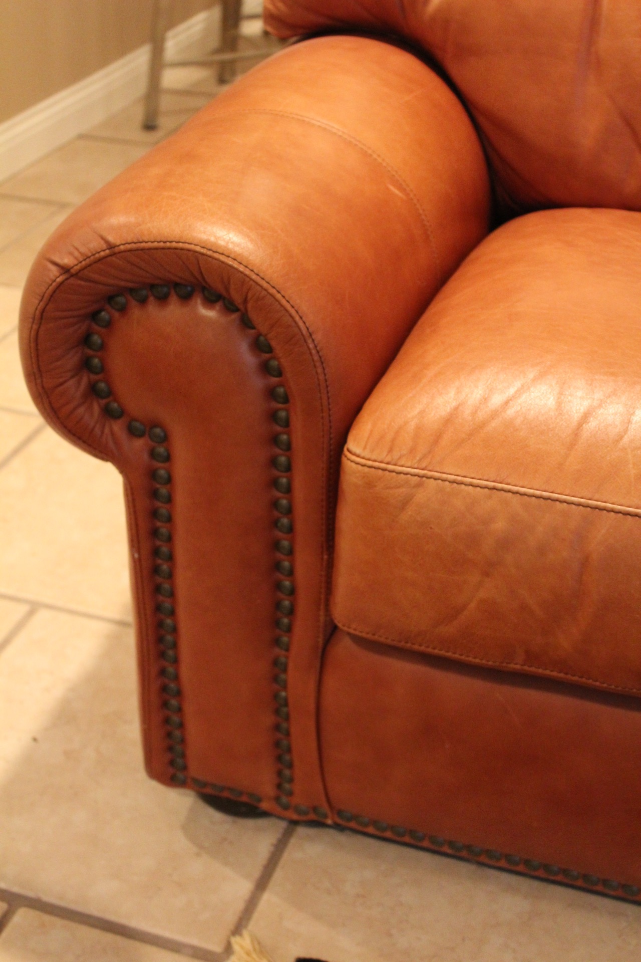 Elder Beerman Tufted Leather Sofa