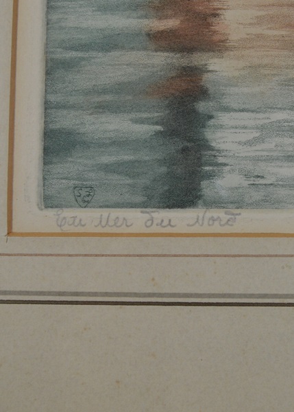 French Artist Jules Signed Hand Colored Original Etching