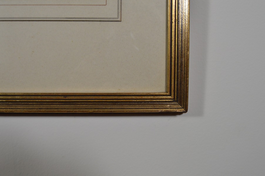 French Artist Jules Signed Hand Colored Original Etching