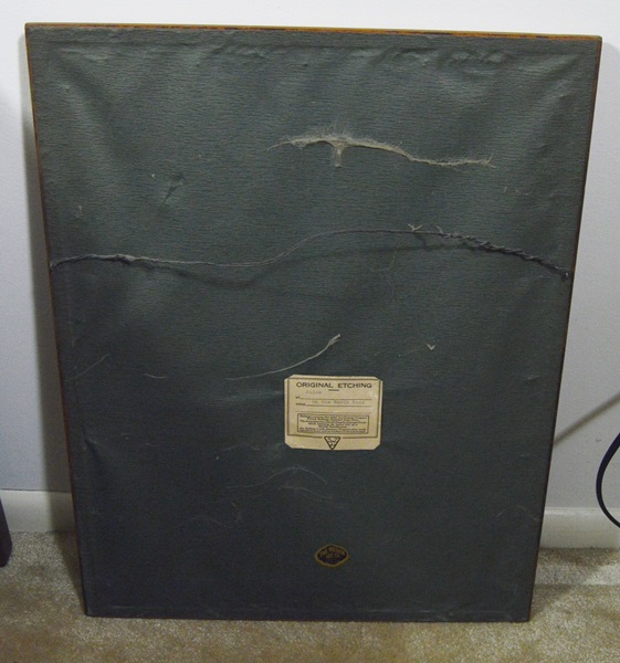 French Artist Jules Signed Hand Colored Original Etching