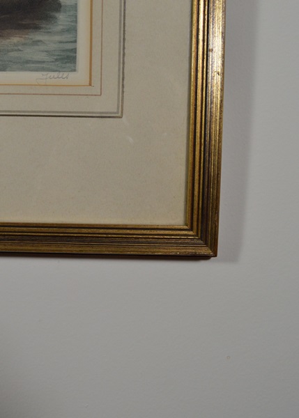 French Artist Jules Signed Hand Colored Original Etching