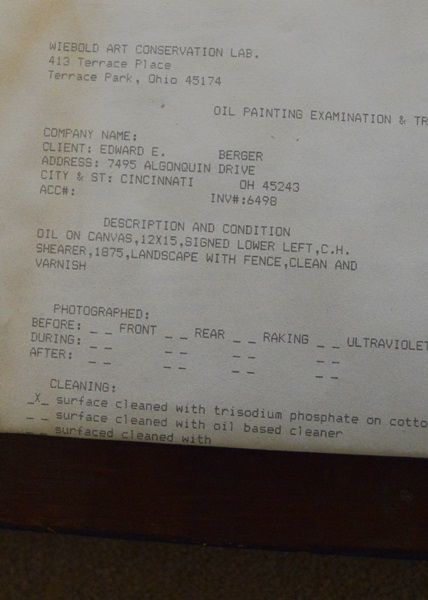 C.H. Shearer Oil on Canvas Landscape Painting