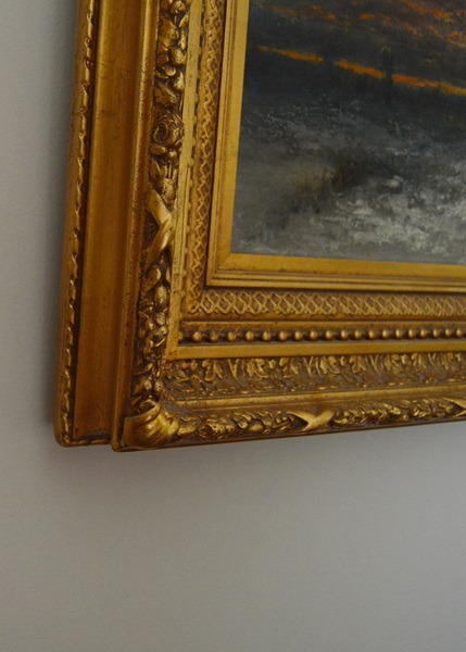 Late 19th Century Barbizon School Style Oil on Canvas Landscape