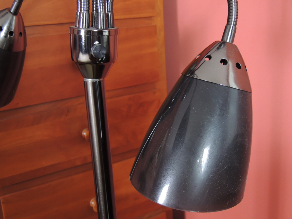 Modern Five Arm Floor Lamp and Lateral File Cabinet