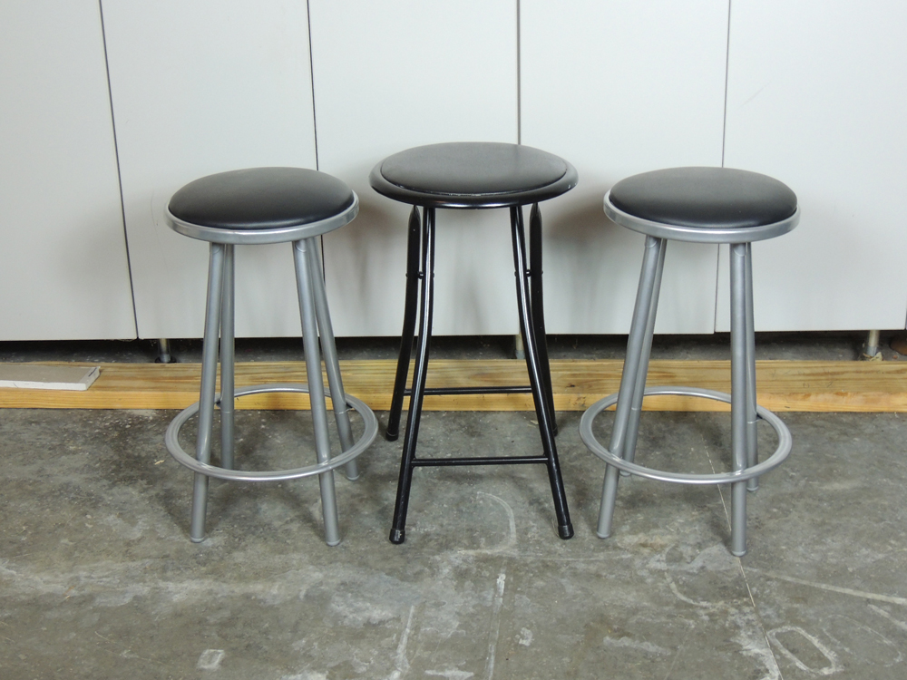 Dimensions Stainless Bar Stools and Folding Stool
