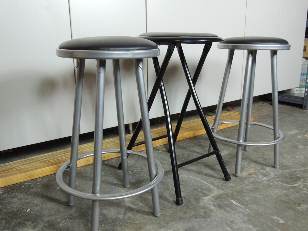 Dimensions Stainless Bar Stools and Folding Stool