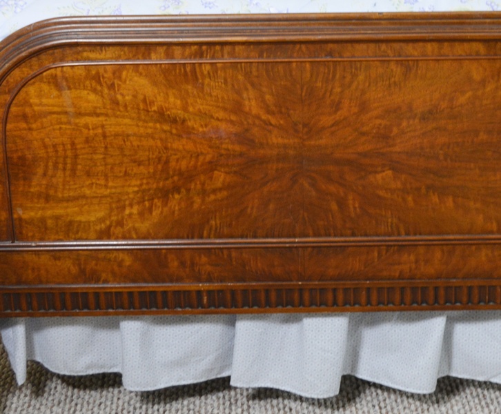 Two Antique Mahogany Twin Beds