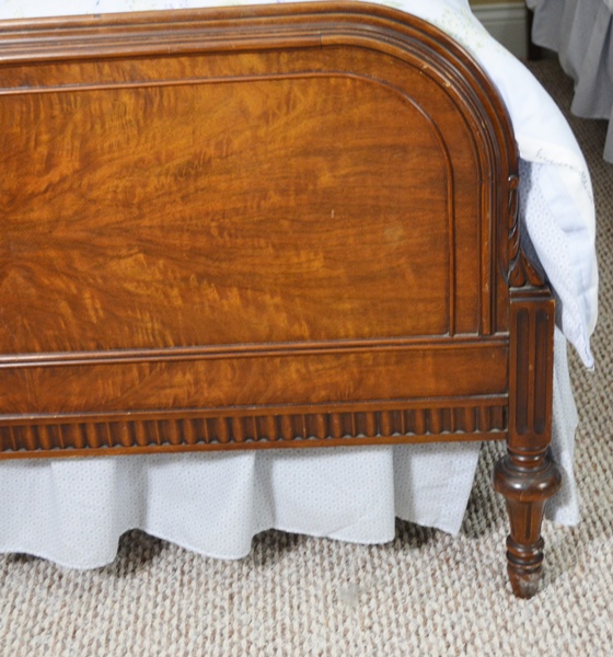 Two Antique Mahogany Twin Beds