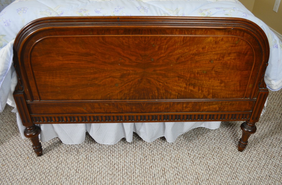 Two Antique Mahogany Twin Beds