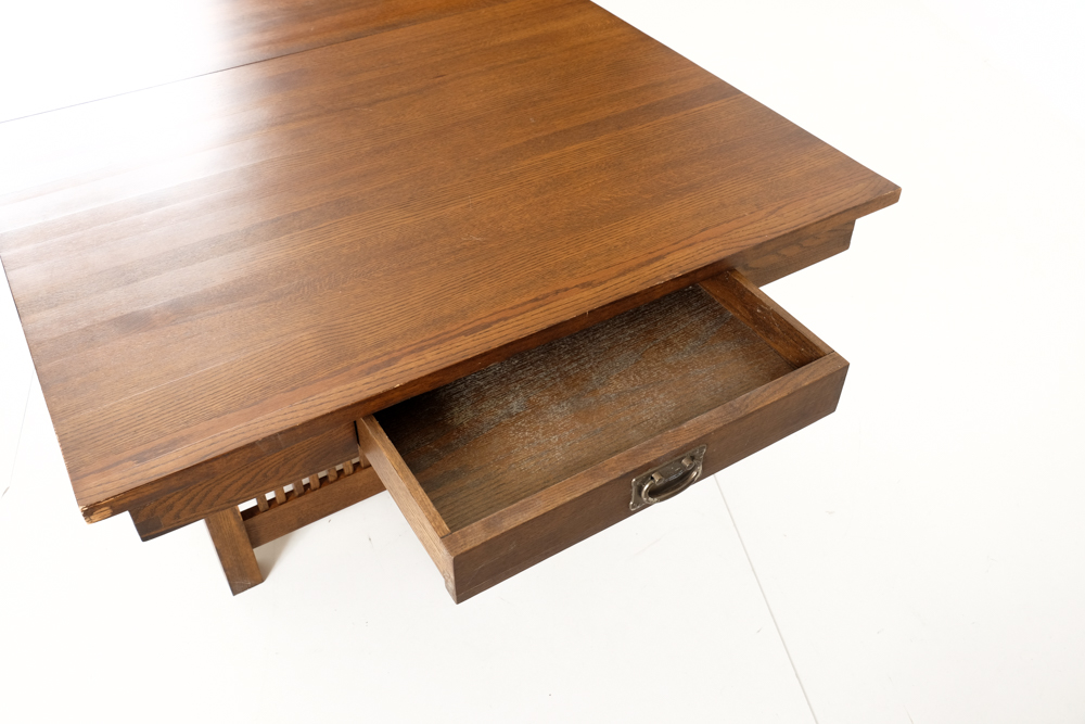 Frank Lloyd Wright - Prairie Style Oak Table and Six Chairs