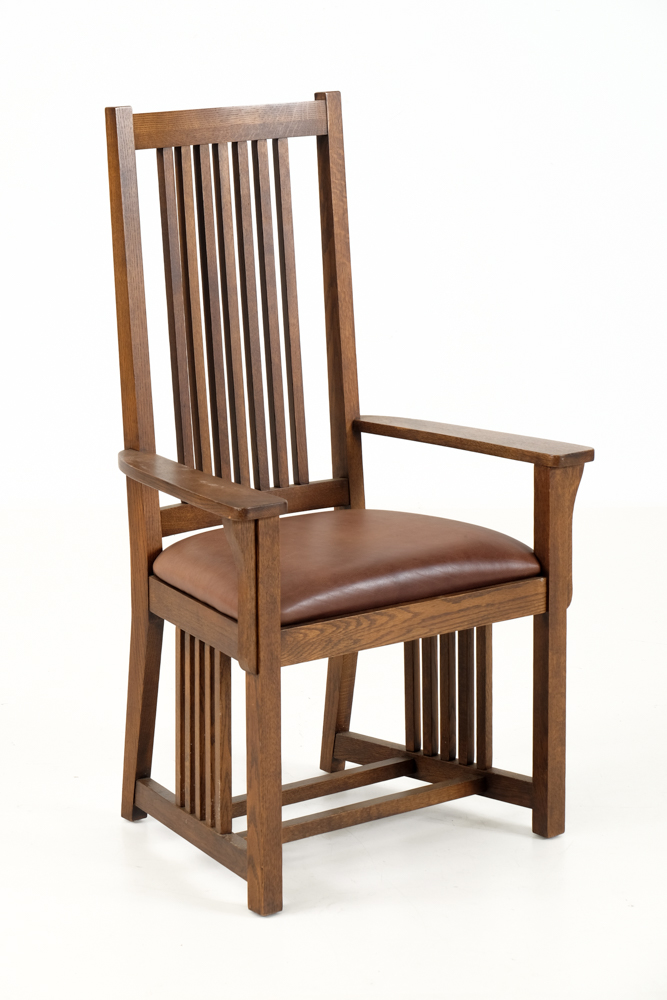 Frank Lloyd Wright - Prairie Style Oak Table and Six Chairs