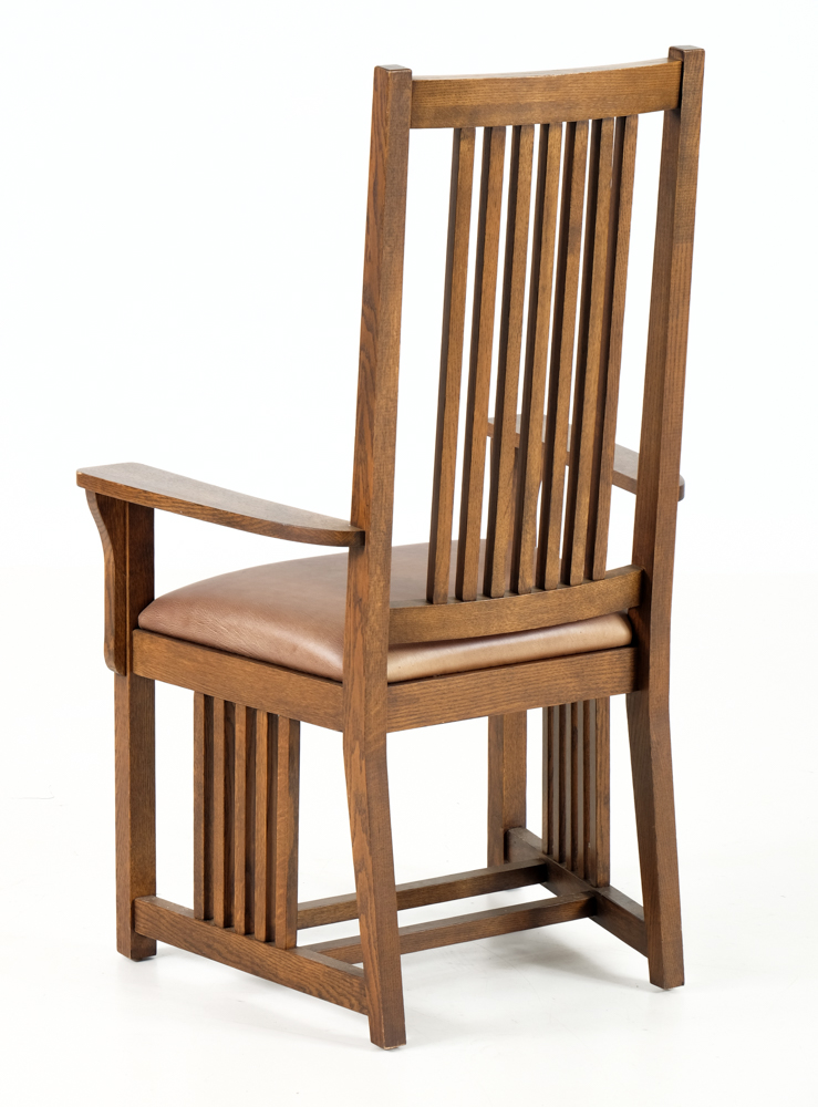 Frank Lloyd Wright - Prairie Style Oak Table and Six Chairs