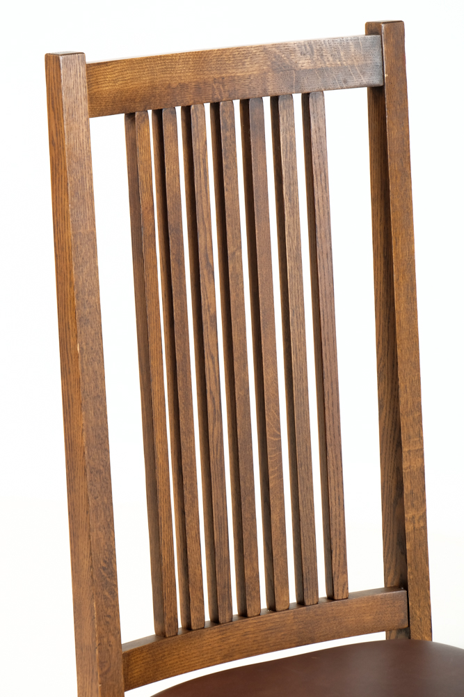 Frank Lloyd Wright - Prairie Style Oak Table and Six Chairs