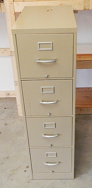 Four Drawer Aluminum File Cabinet