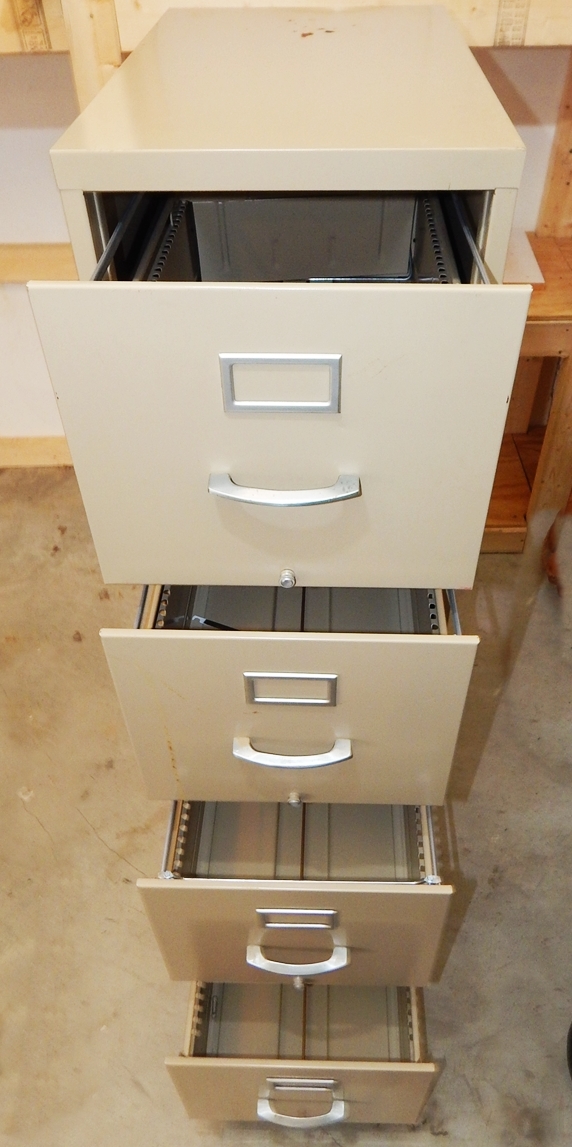 Four Drawer Aluminum File Cabinet