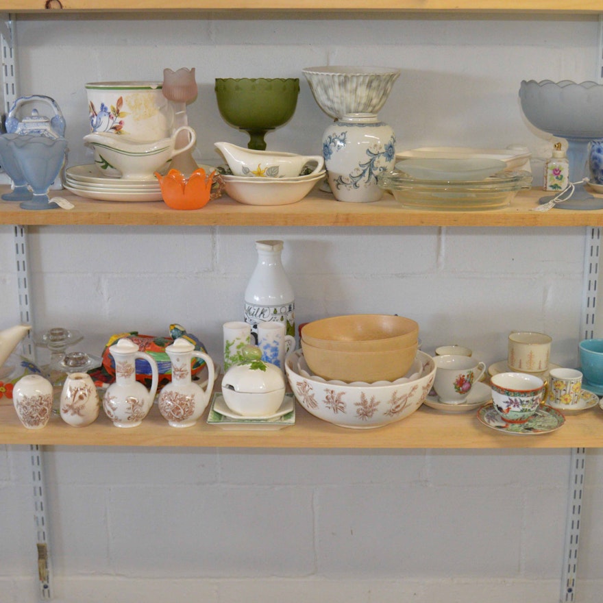 Miscellaneous Fine China Pieces and Glassware