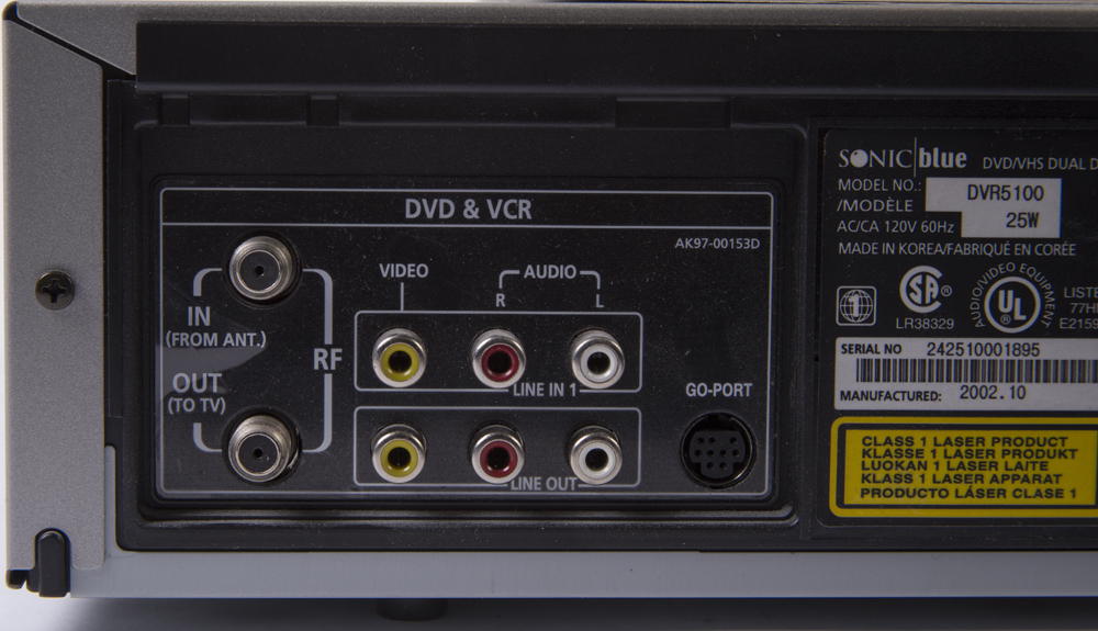 Sonic-Blue Go Video DVR 5100 DVD/VCR Combo Player