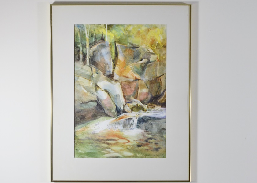 Barbara Zentgraf Watercolor Painting- Rocky Stream