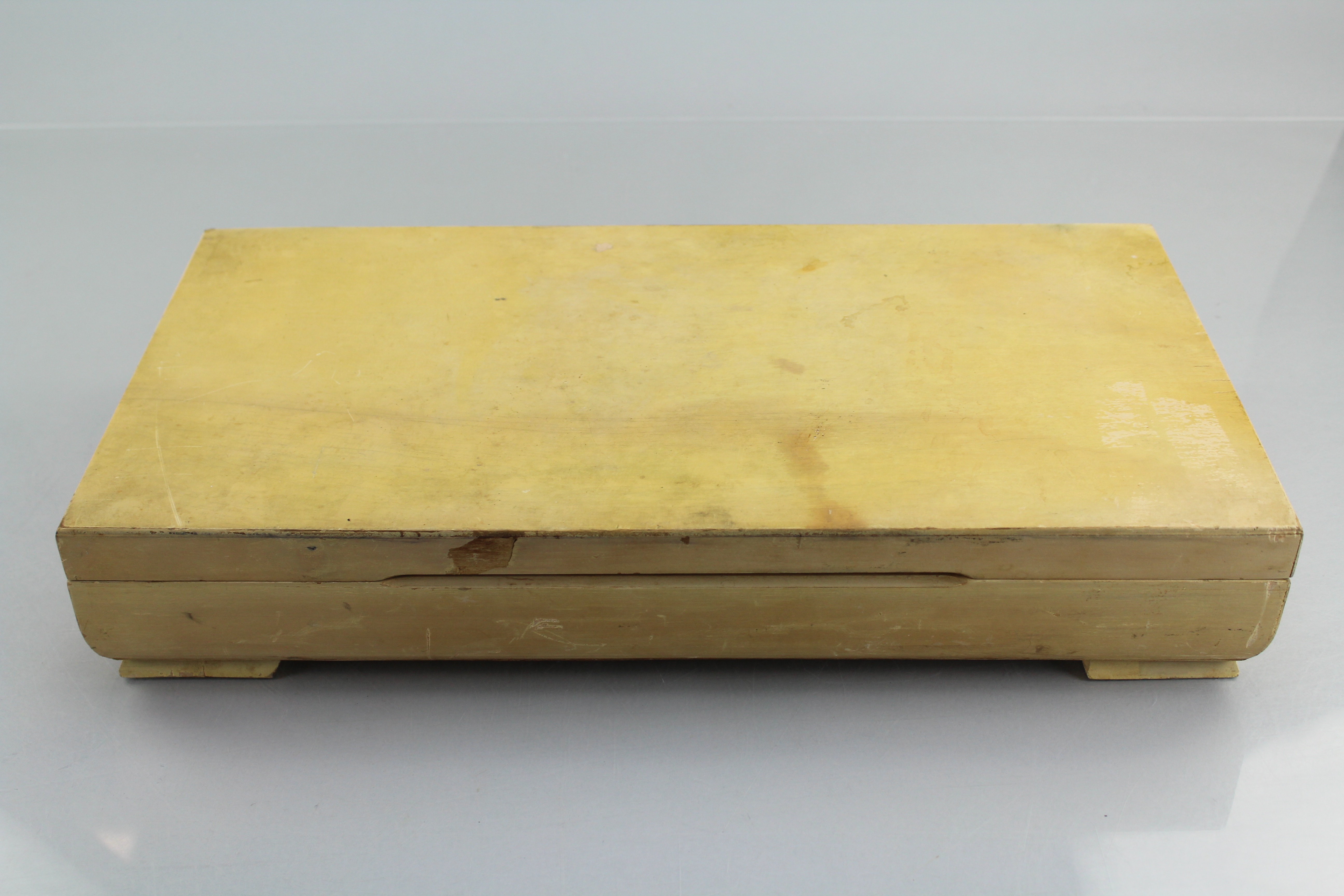 A W.M. Rogers and Son Silverplate Flatware Set in Pine Wooden Box