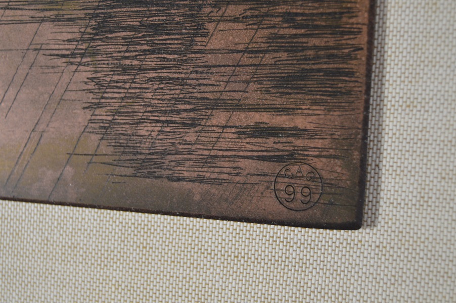 E.T. Hurley Etching Plate-Carew Tower Skyline