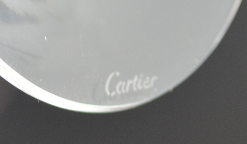 Eight Cartier Crystal Tulip-Flared Champagne Flutes