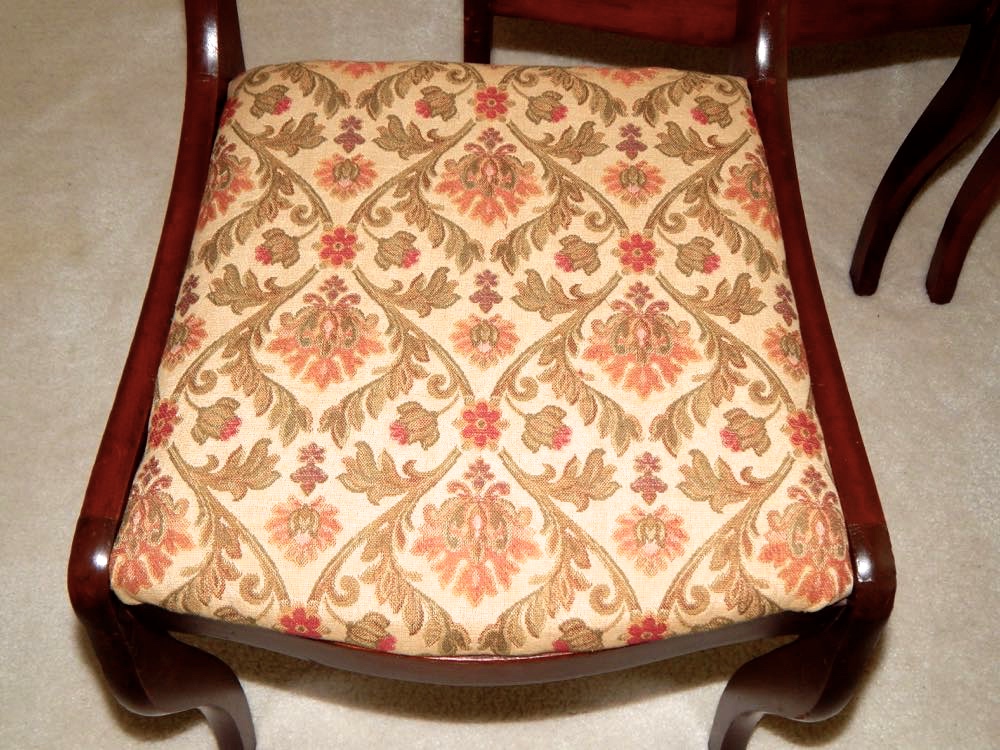 Set of Four Rose Back Mahogany Chairs